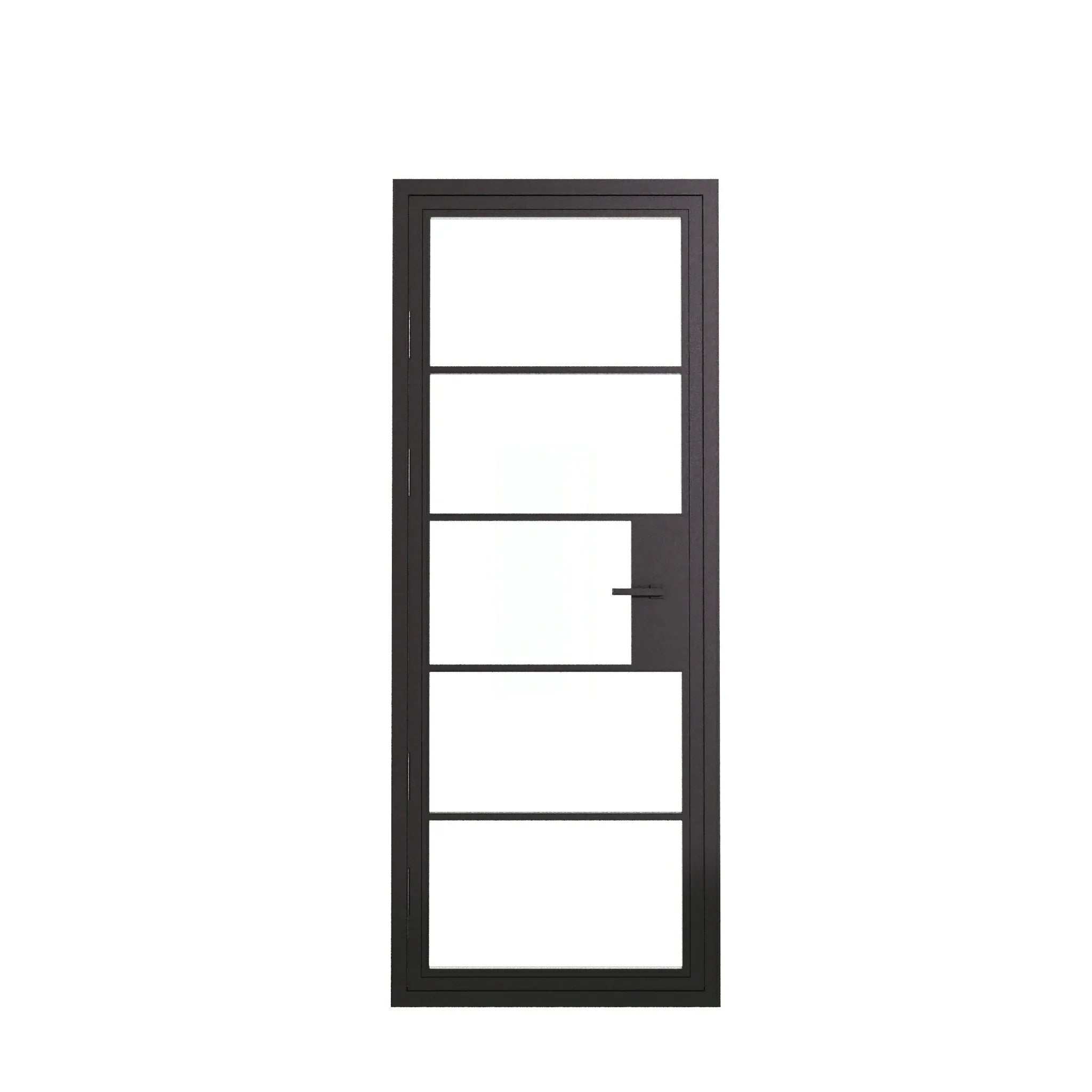 5 Lite Entryway Steel French Door - AlpadaDoors - Exterior single swing door