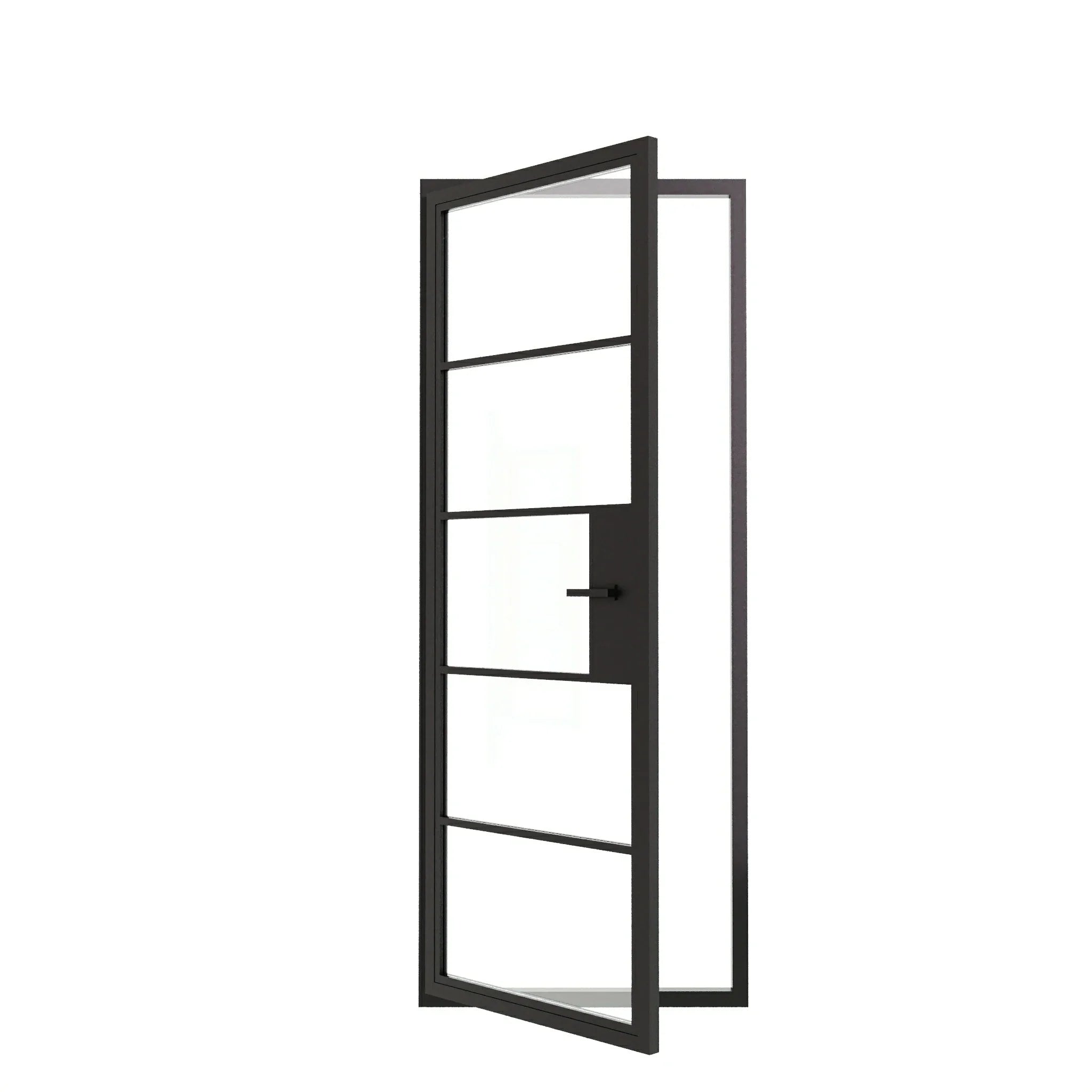 5 Lite Entryway Steel French Door - AlpadaDoors - Exterior single swing door