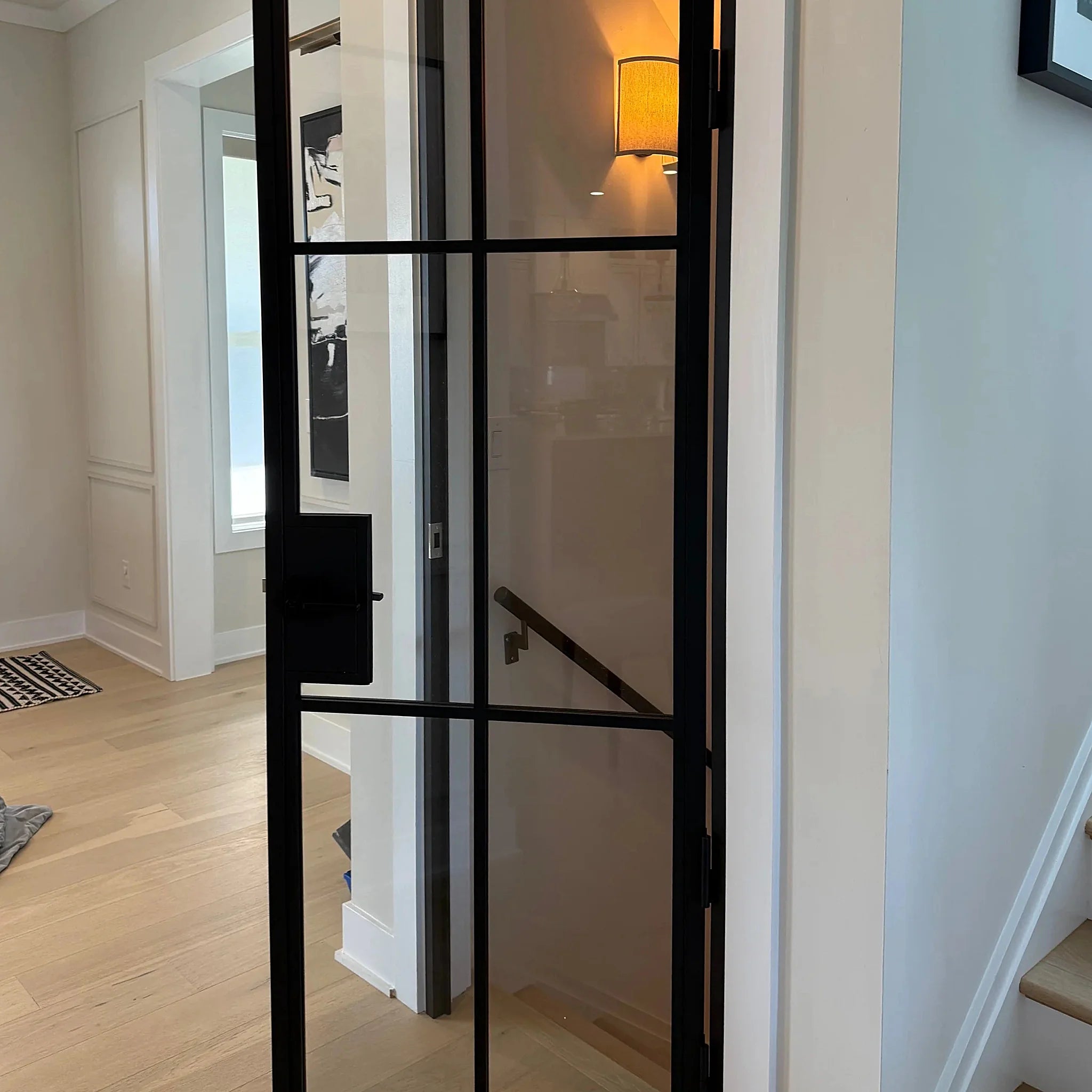 6 Lite Interior Steel French Door Frosted Glass