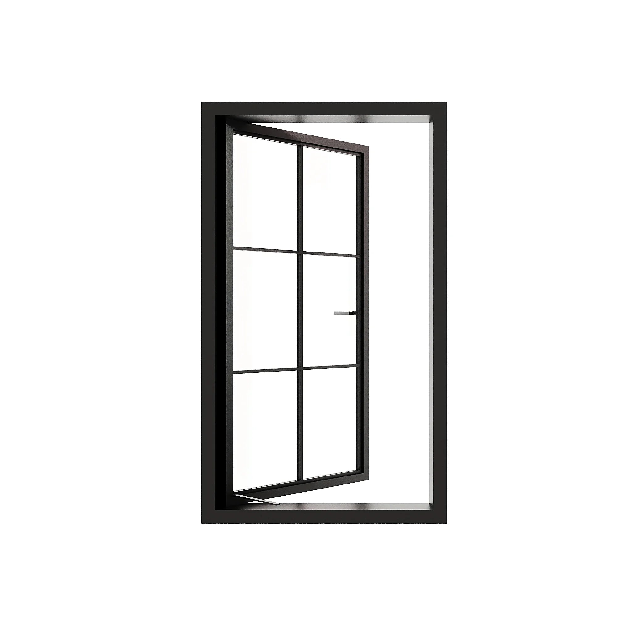 6 Lite Single Casement Window - fully open for ventilation - Alpada Doors