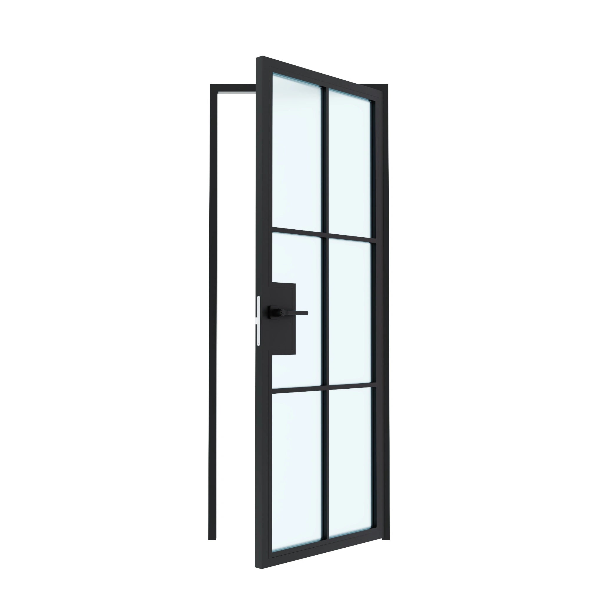 6 Lite Interior Steel Glass Door