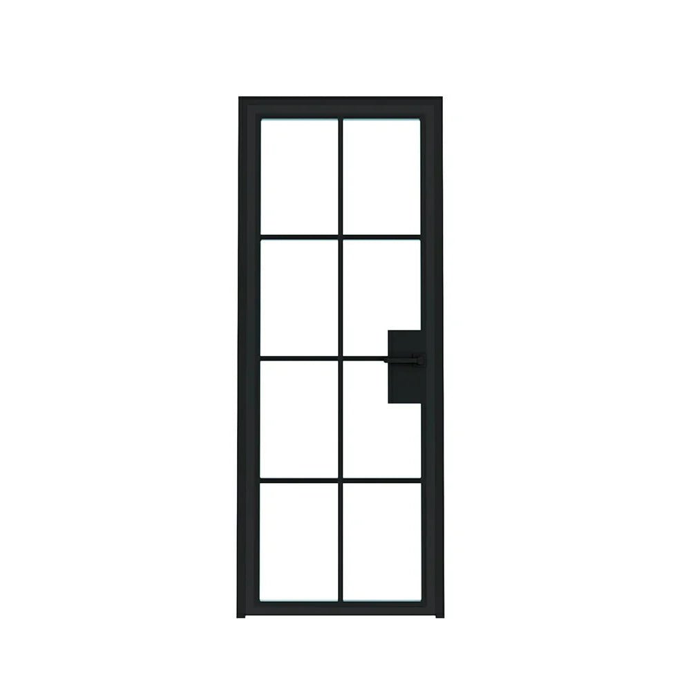 8 Lite Interior Steel French Door - AlpadaDoors - Interior single swing door