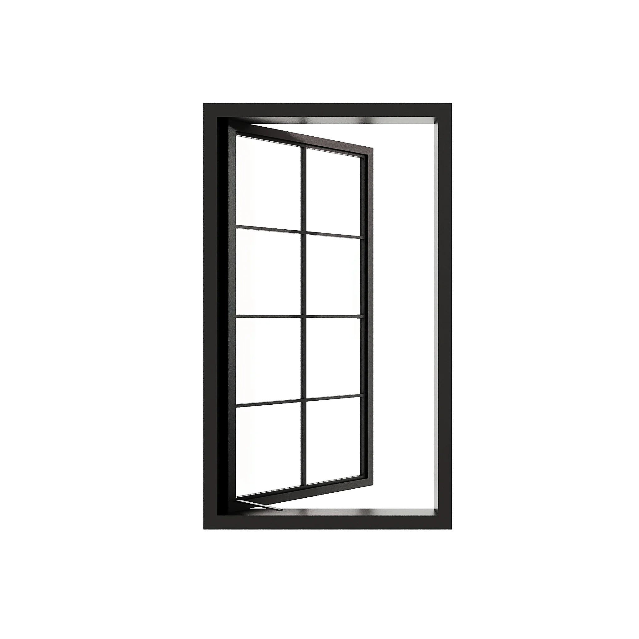 8 Lite Single Casement Window - fully open for ventilation - Alpada Doors