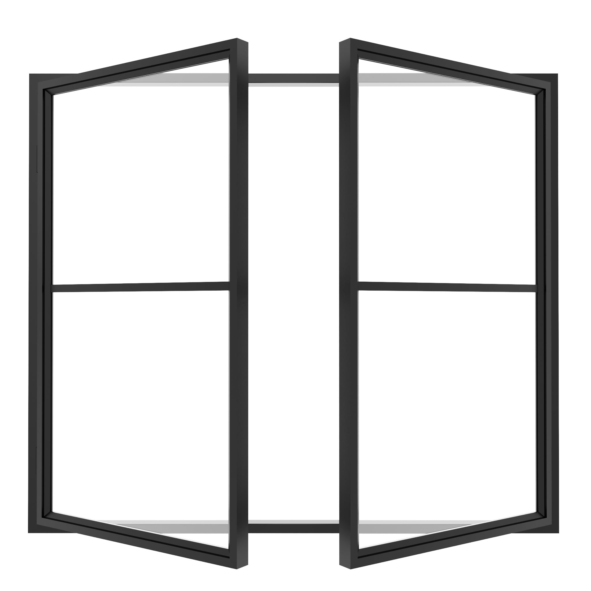 Steel interior Window - Double Casement Square