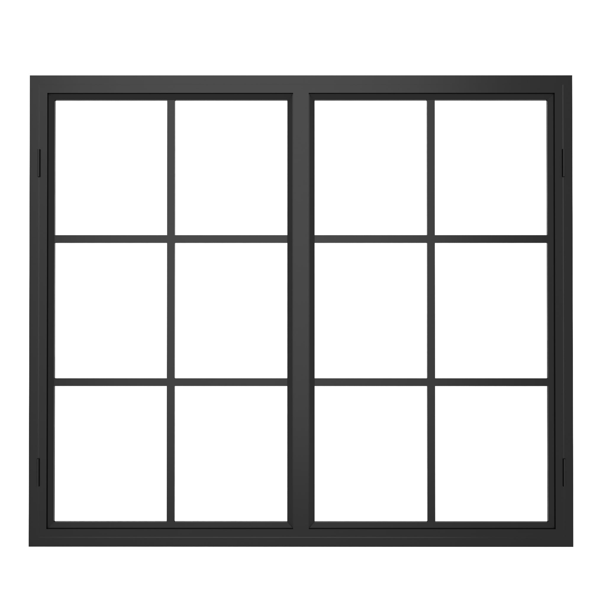 Steel interior Window - Double Casement Square