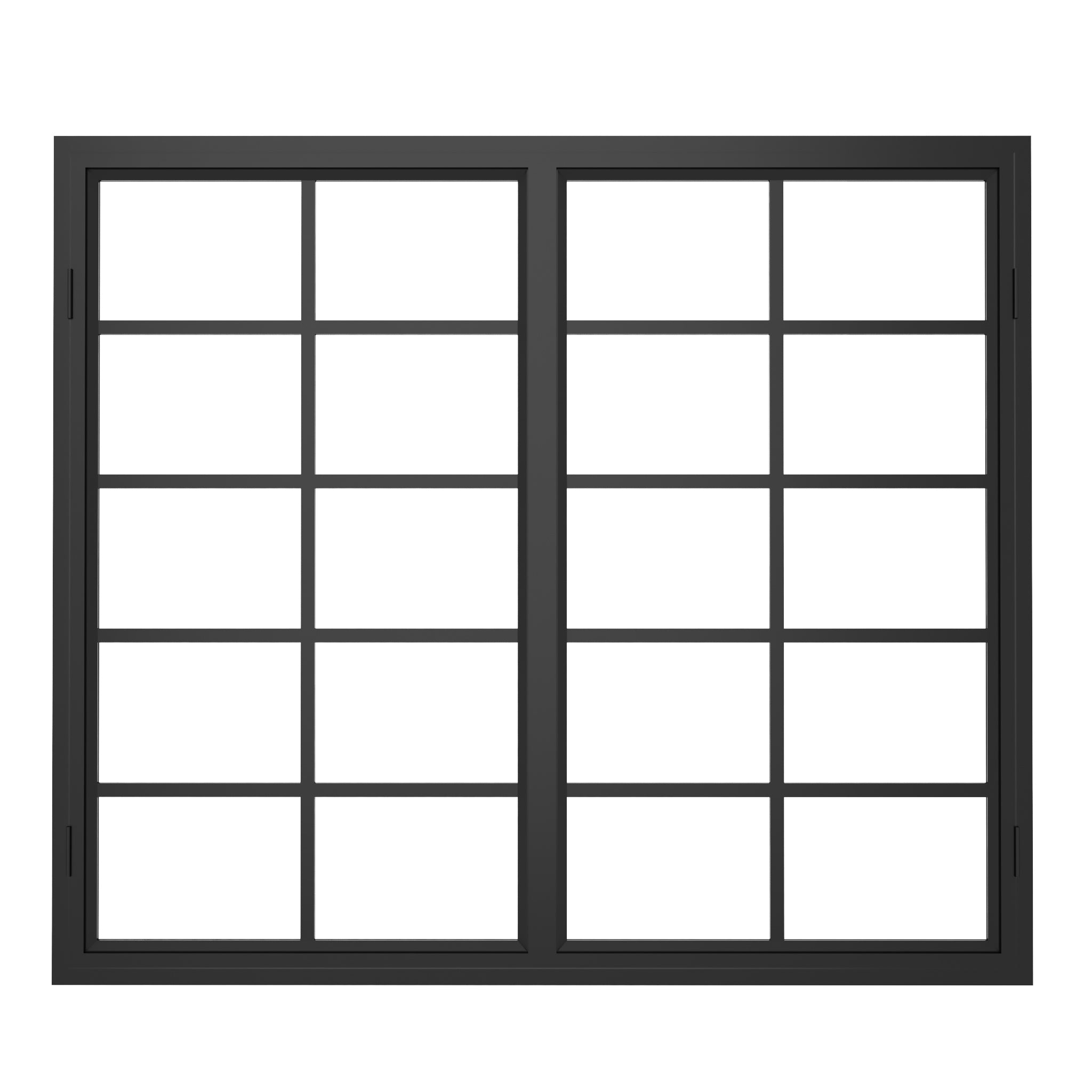 Steel interior Window - Double Casement Square