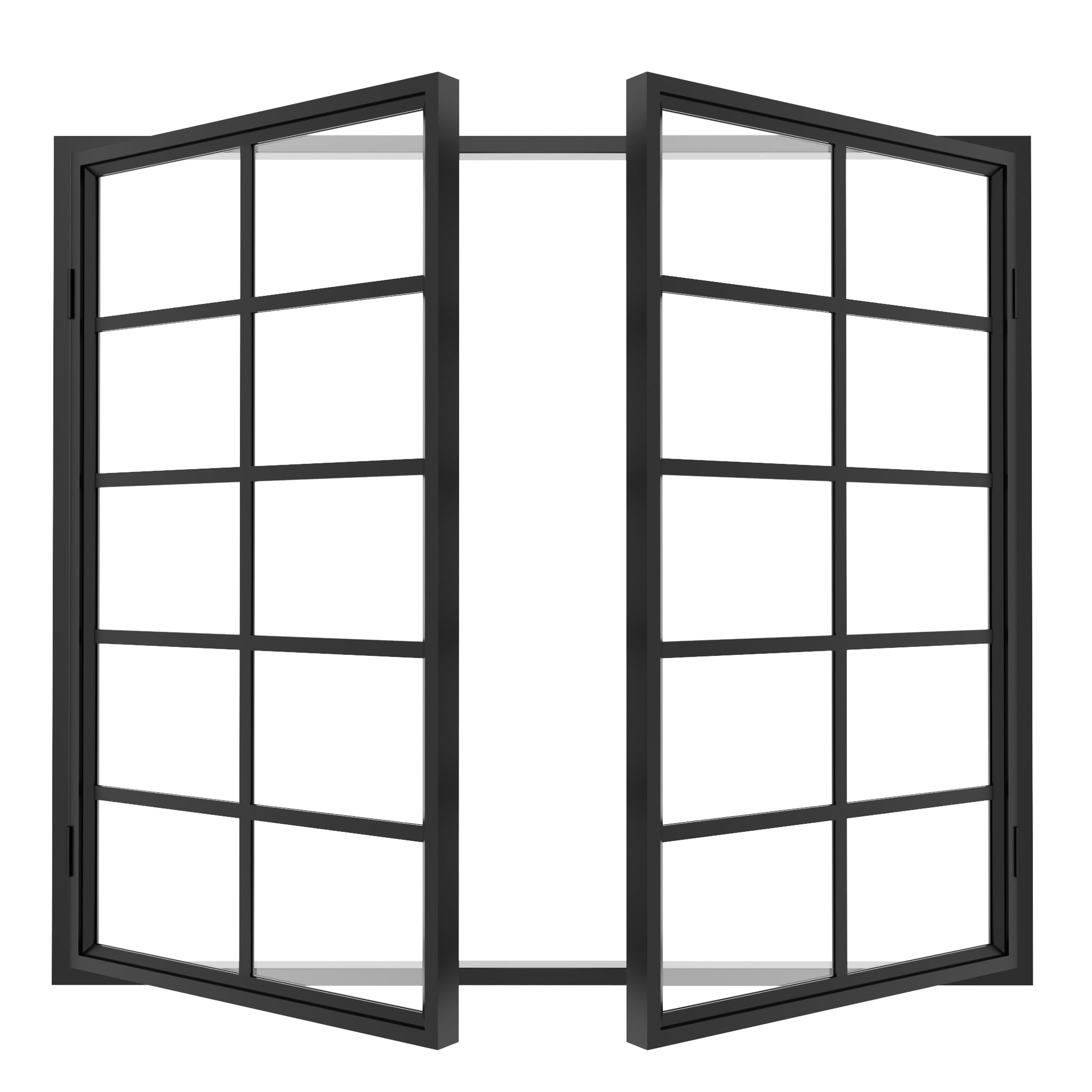 Steel interior Window - Double Casement Square