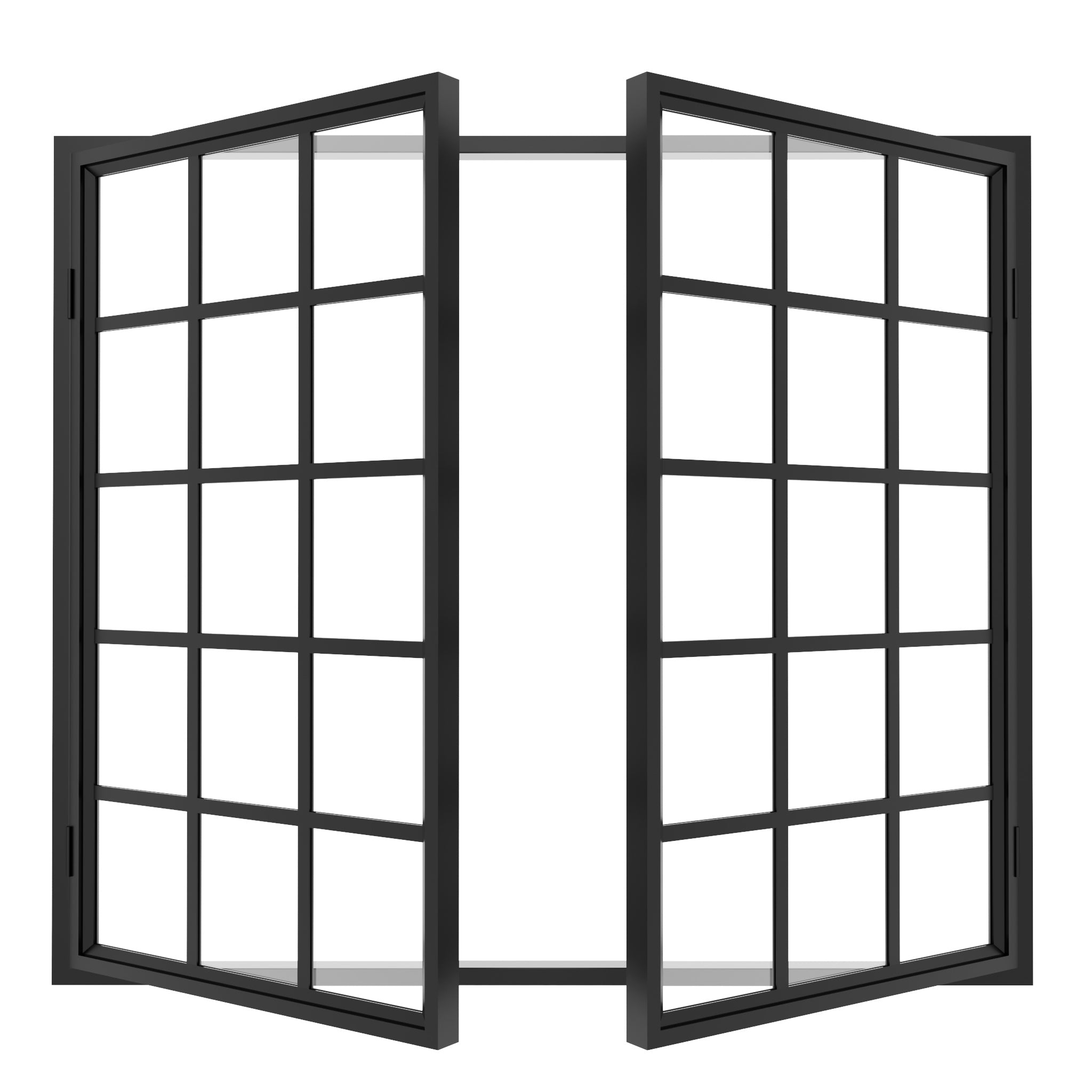 Steel interior Window - Double Casement Square