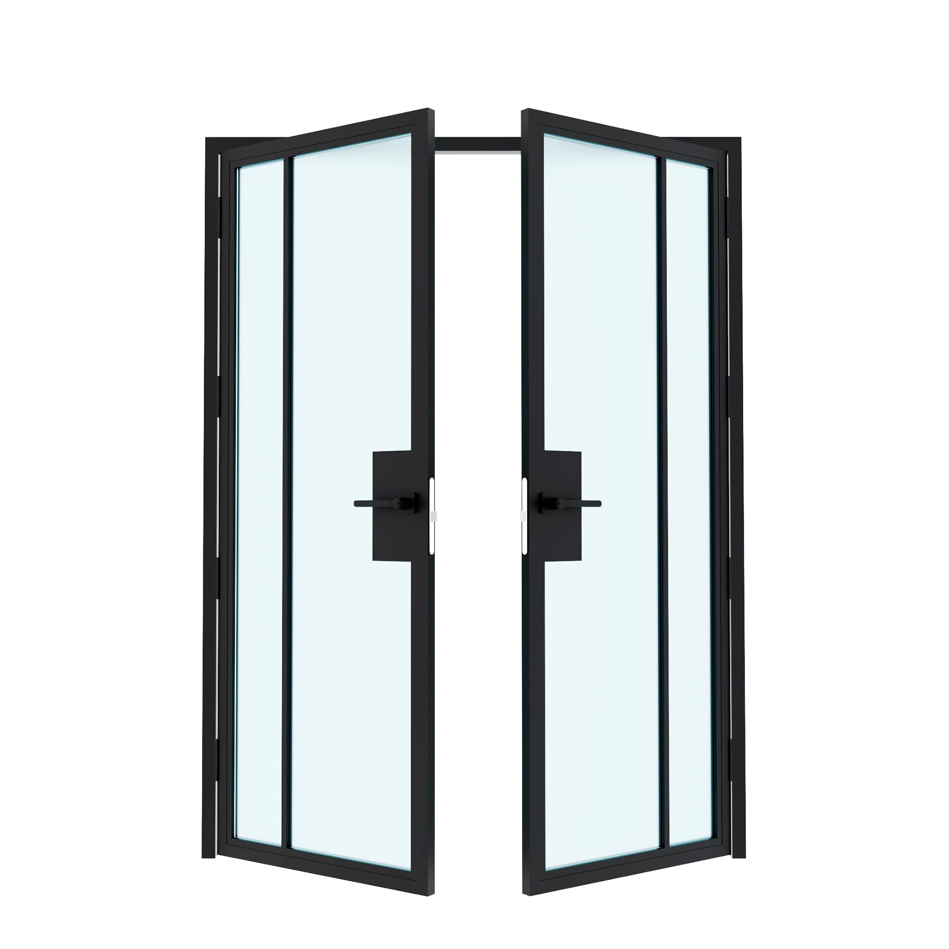 x4 Lite Double Swing Interior Steel & Glass Doors