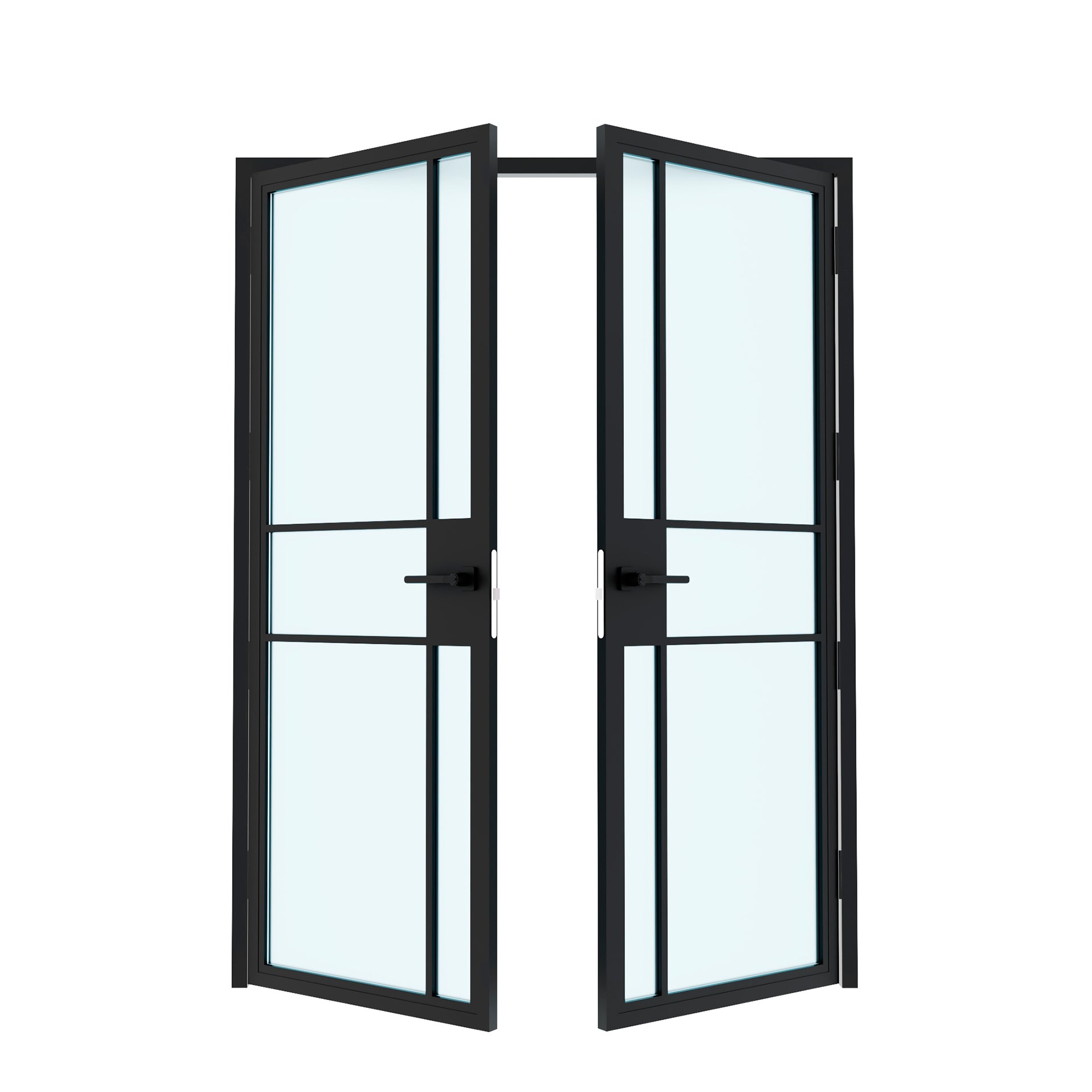 10x Lite Double Swing Interior Steel & Glass Doors