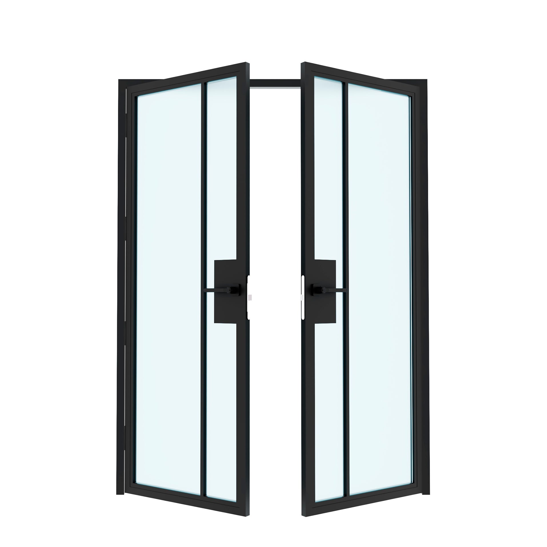 4xx Lite Double Swing Interior Steel & Glass Doors