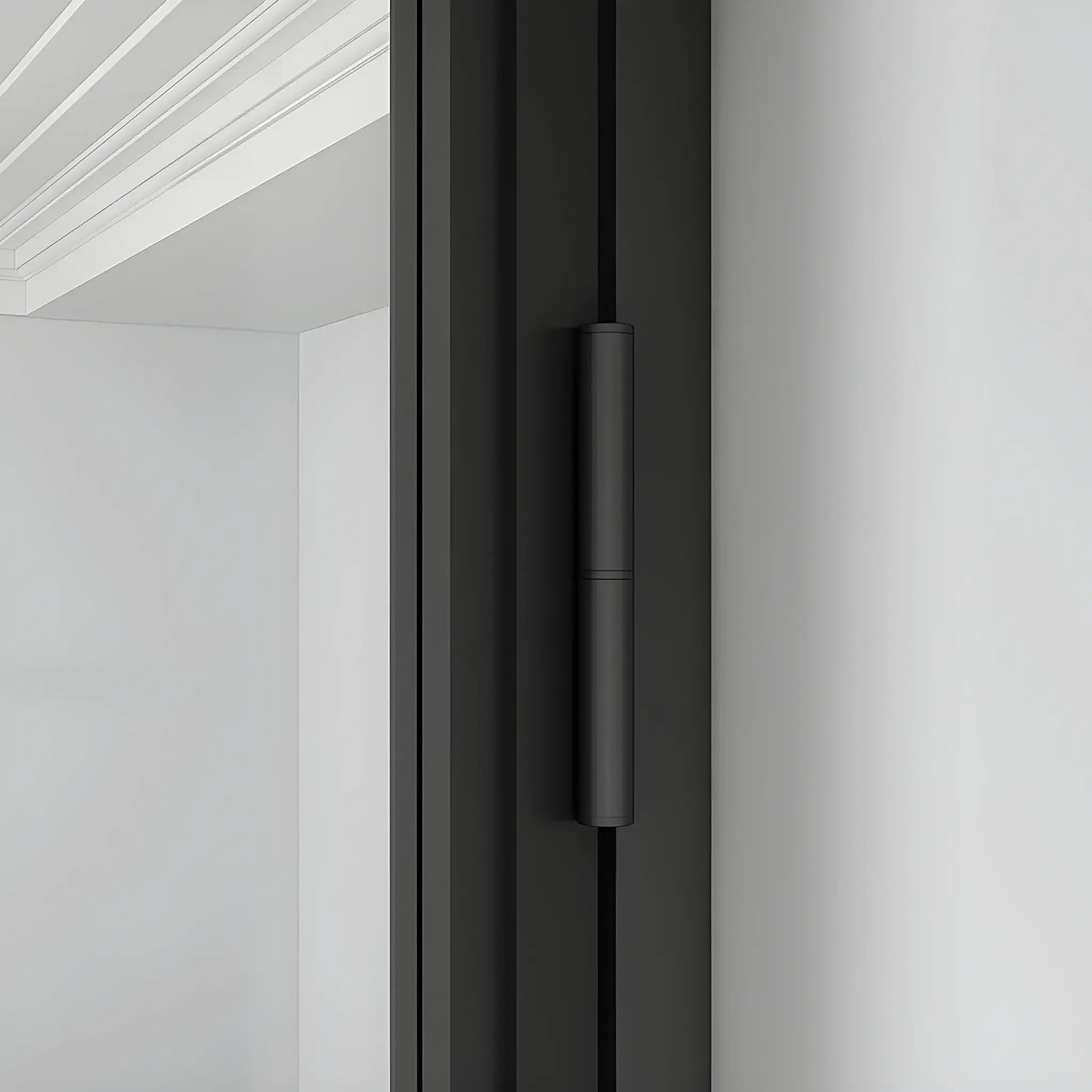 Arched Interior French Double Doors Hinge Detail - Alpada Doors