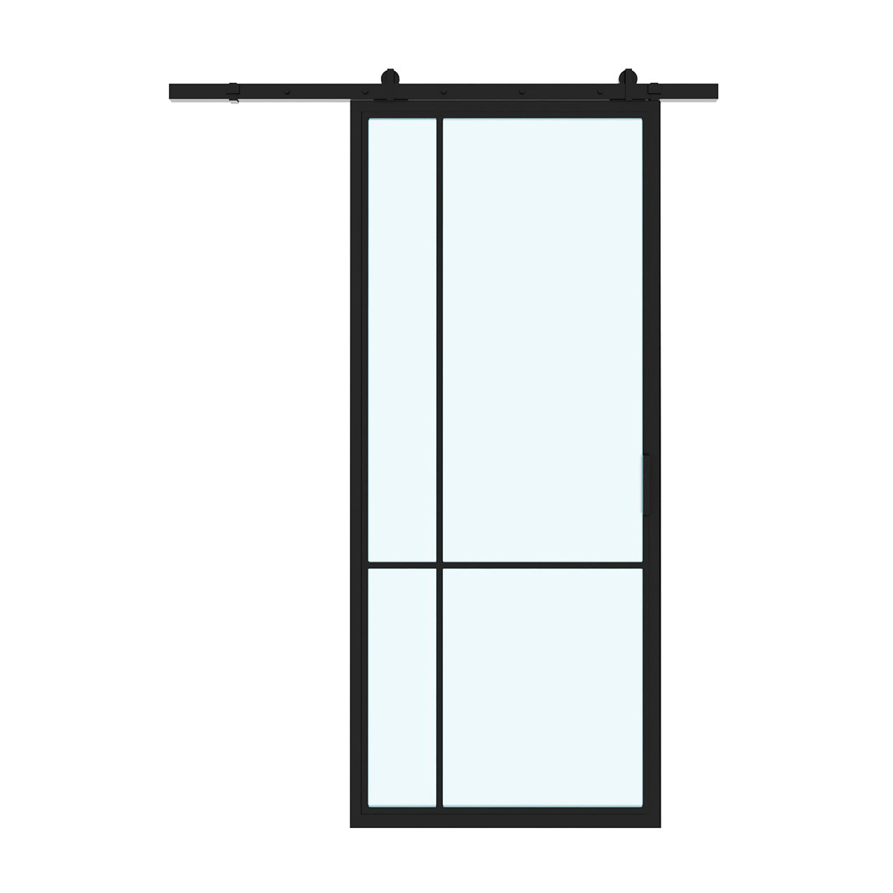 4X Lite Interior Steel Glass Barn Door