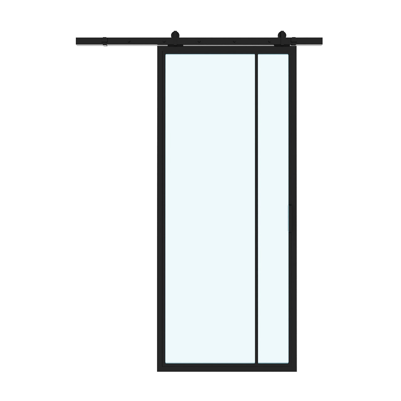 2R Lite Interior Steel Glass Barn Door