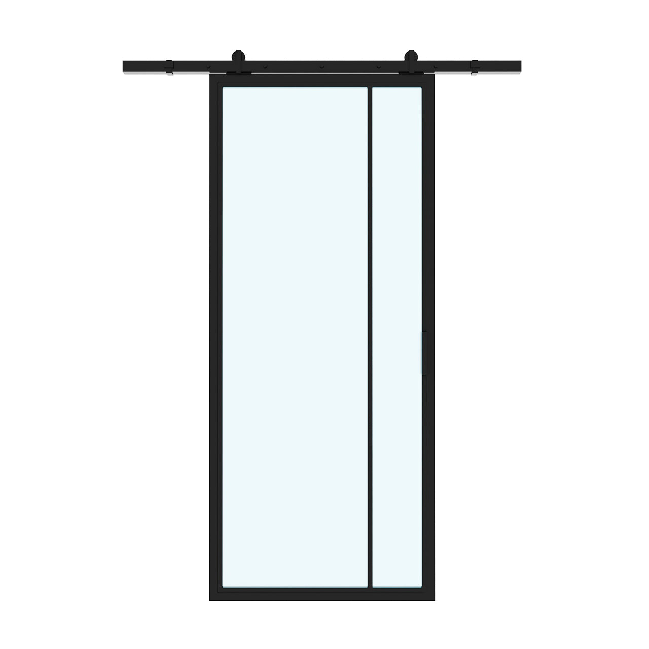 2R Lite Interior Steel Glass Barn Door