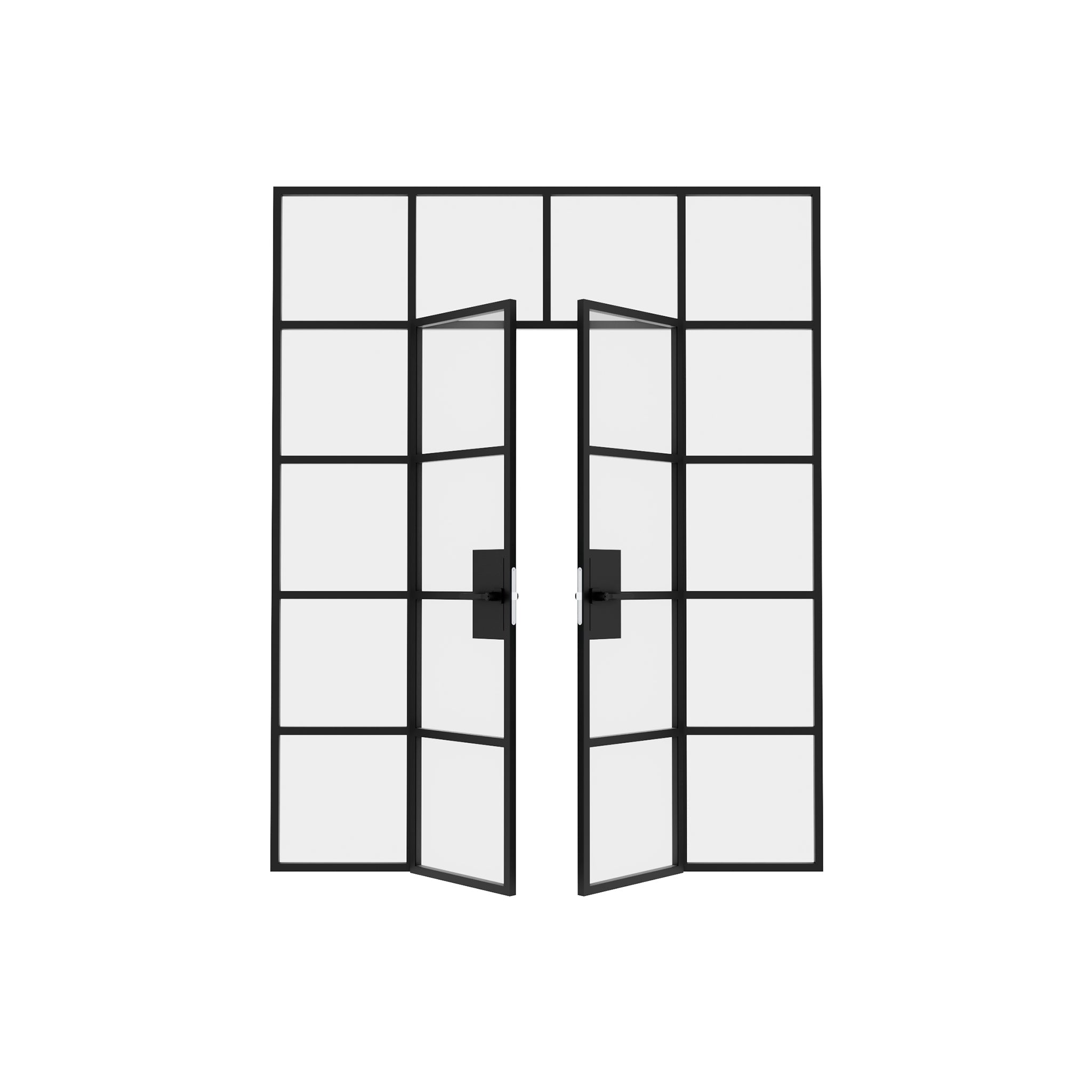 Double Swing Steel & Glass Doors Partition - AlpadaDoors - 