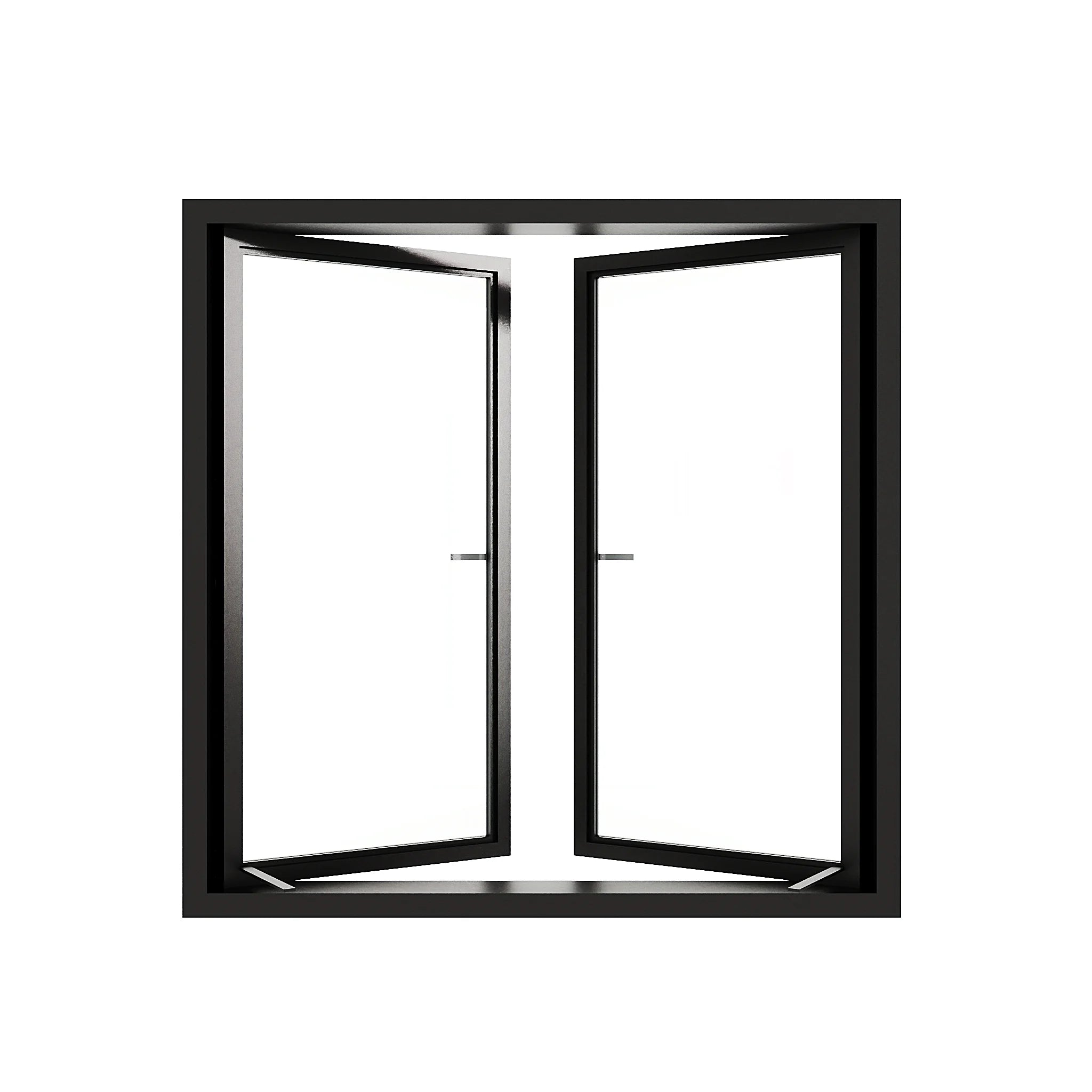 Full Lite Double Casement Window - fully open for ventilation - Alpada Doors