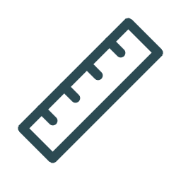 Ruler icon for architectural drawings