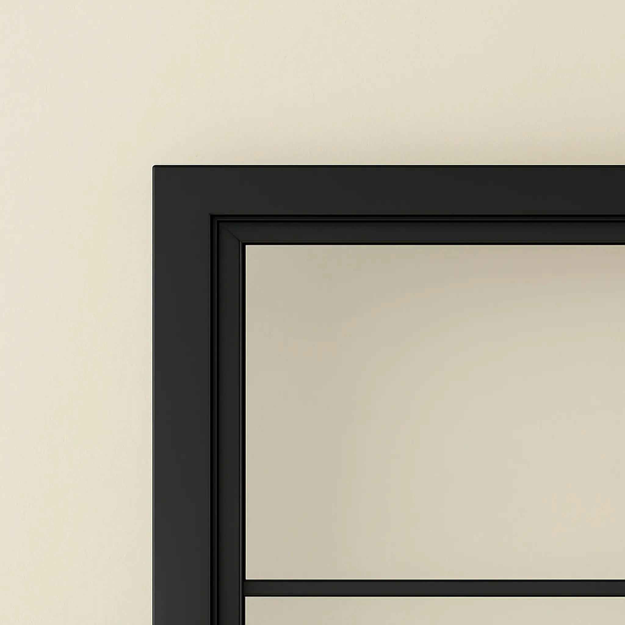 Interior Double Steel Glass Doors Frame Corner Detail - Alpada Doors