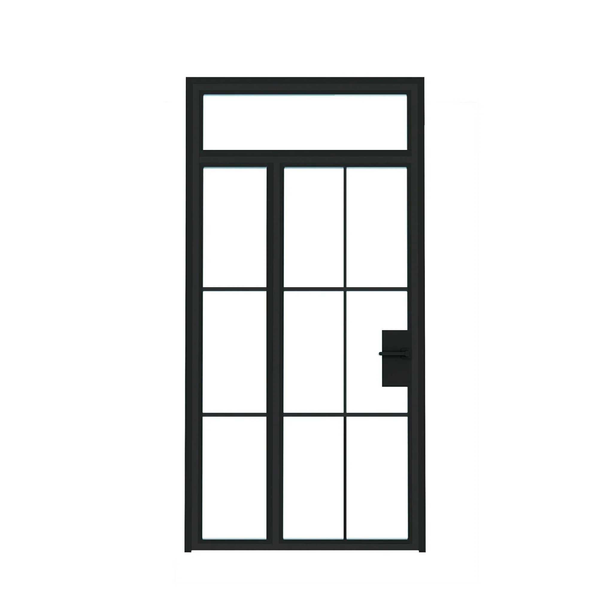 Interior Steel Glass Door - Transom & Left Sidelite