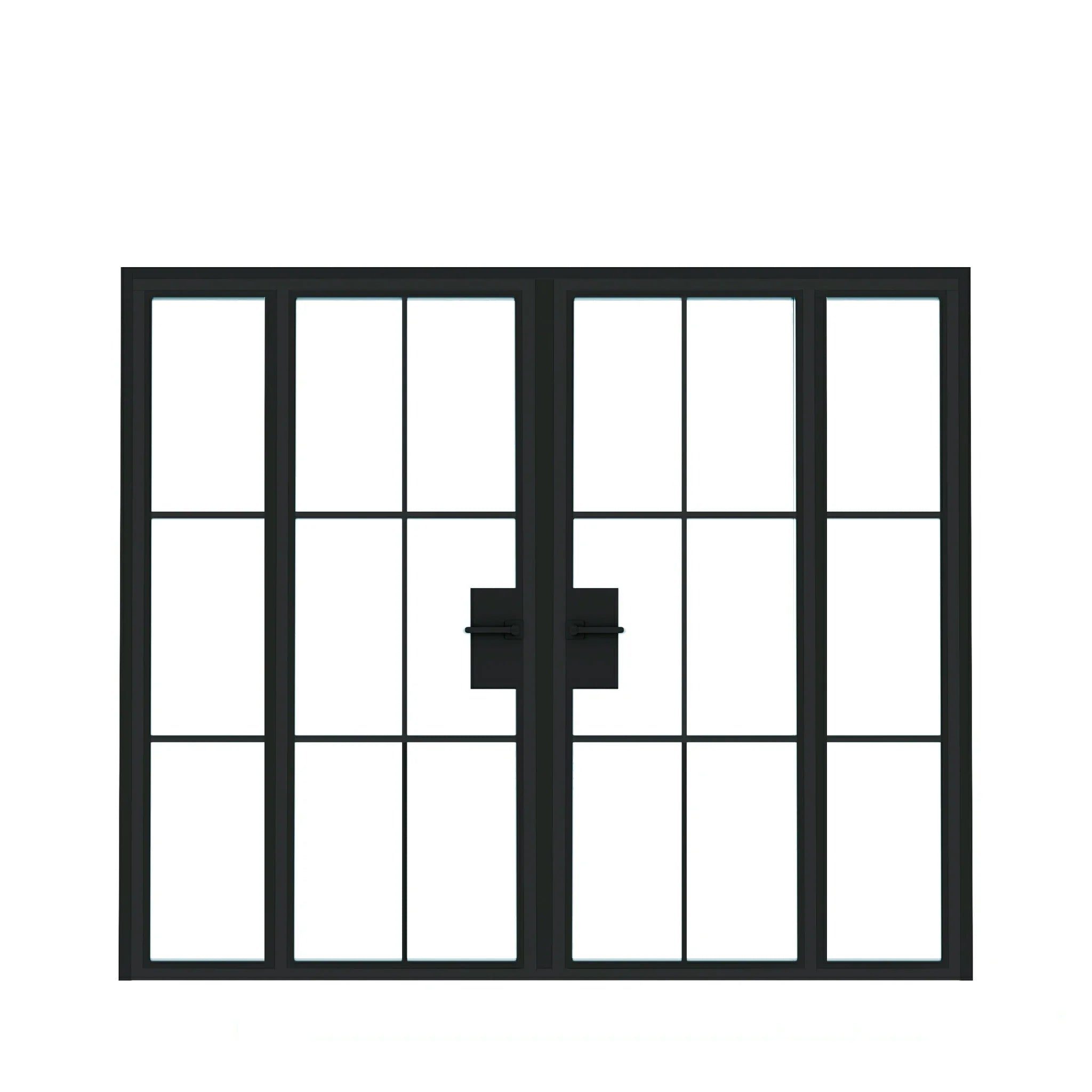 Interior Steel Glass Double Door – Sidelites - AlpadaDoors - Interior double swing door