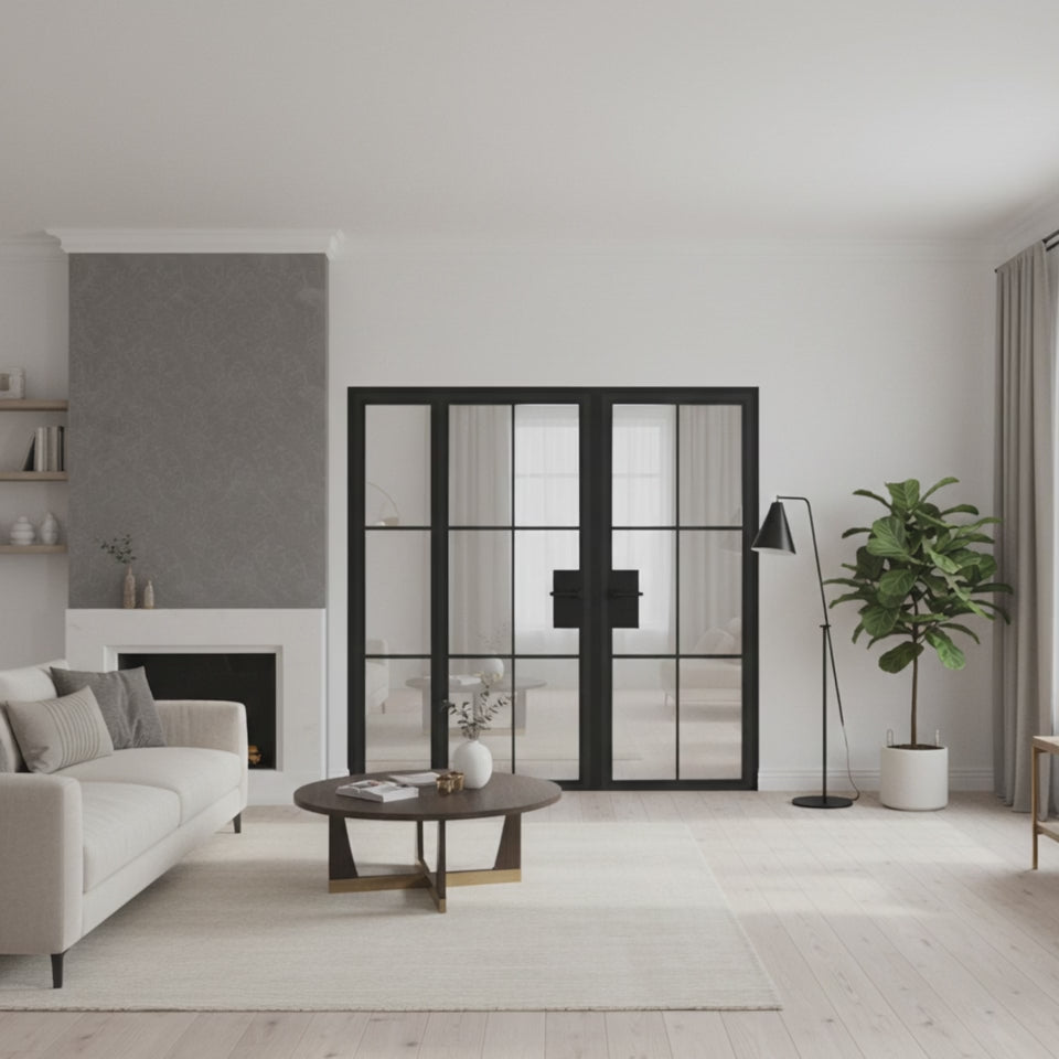 Interior Steel Glass Double Door – Left Sidelite