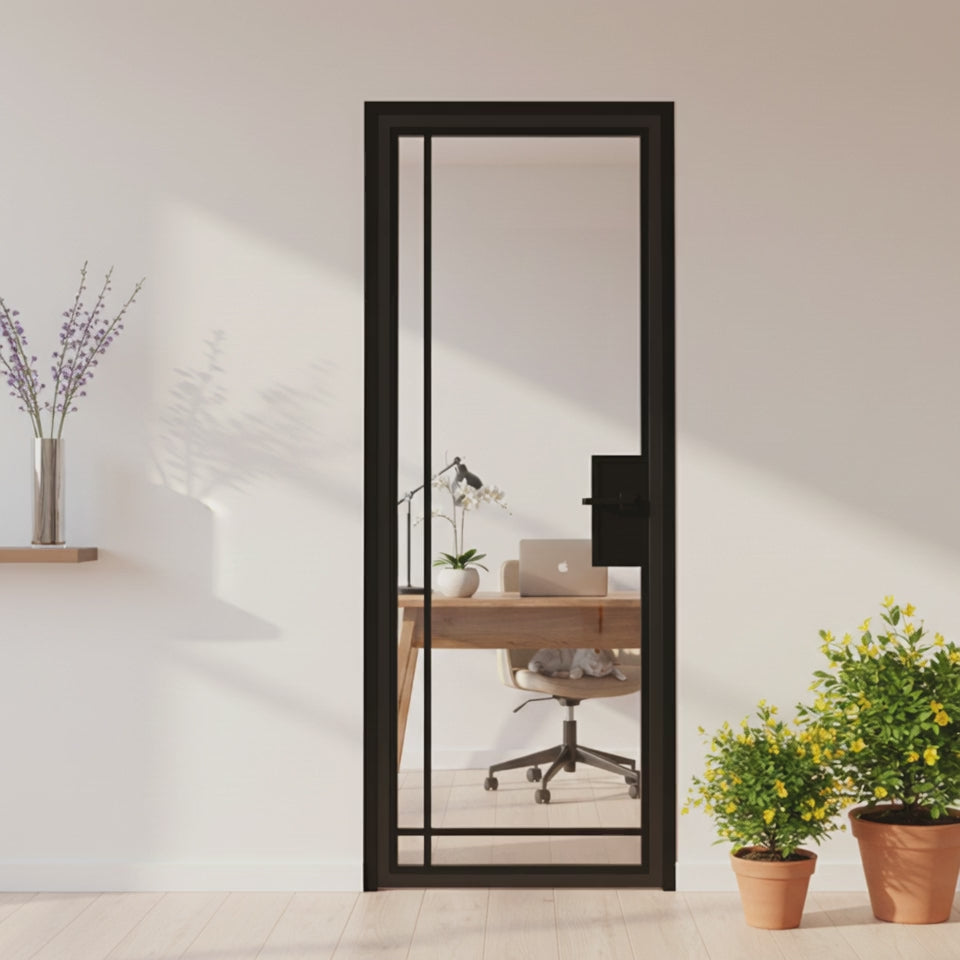 4 Lite Interior Steel Door – Bottom Outward