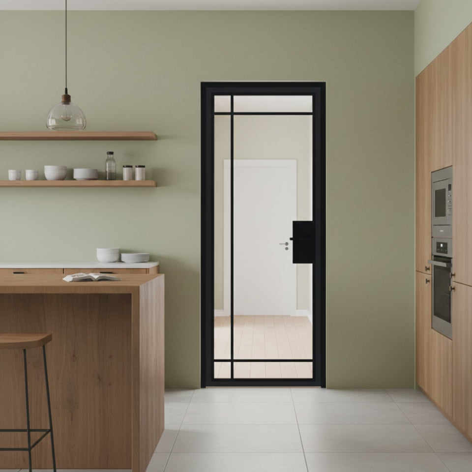 6 Lite Interior Steel Door – Outward