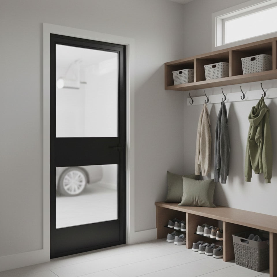 2 Lite Interior Steel Door w/ Kickboard