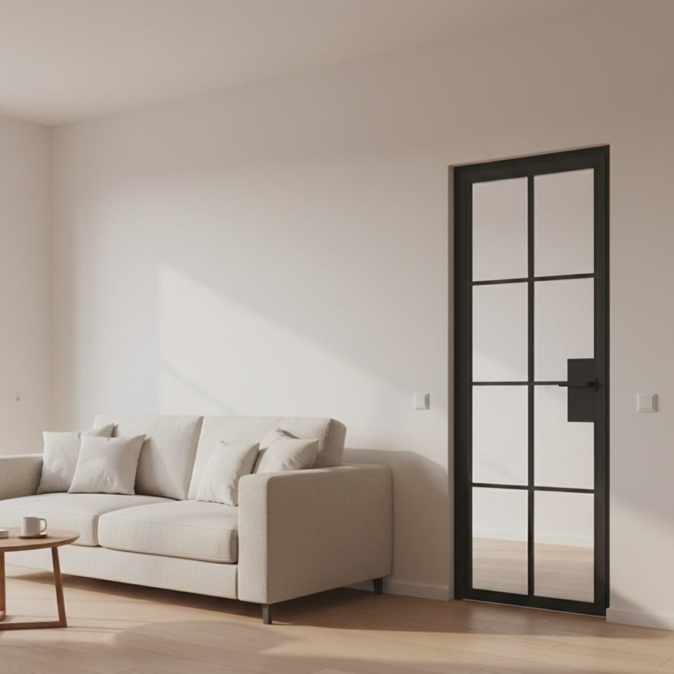 8 Lite Interior Steel French Door