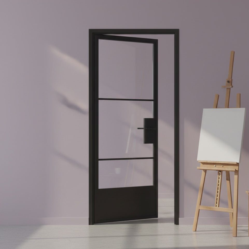 3 Lite Interior Steel Door