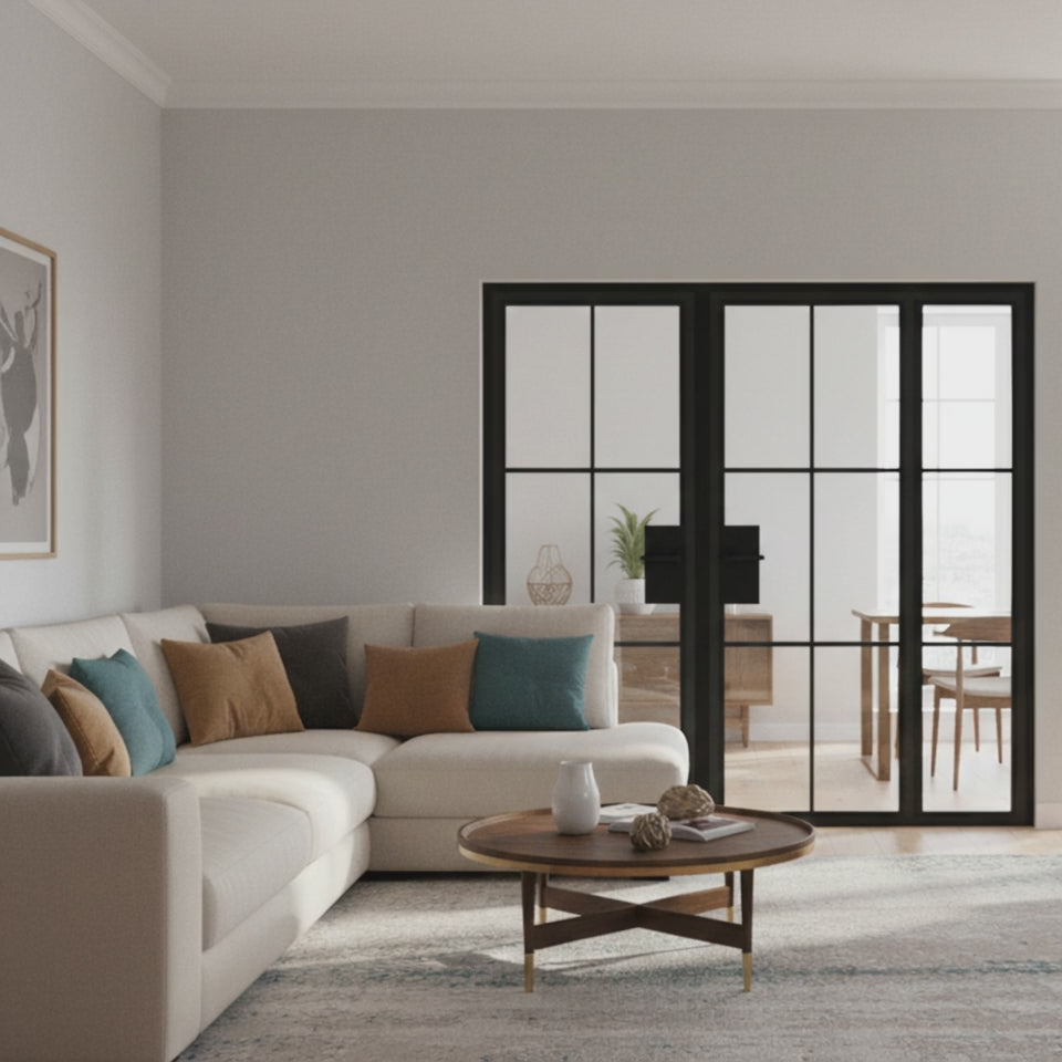 Interior Steel Glass Double Door – Right Sidelite