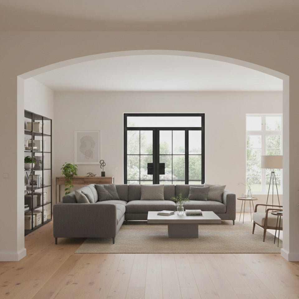 Interior Steel Glass Double Door – Transom & Right Sidelite