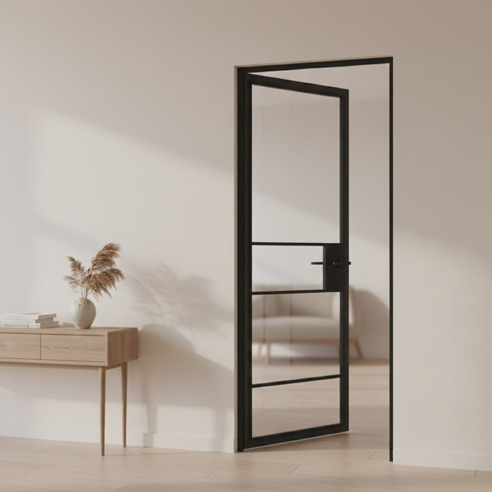 4 Lite Interior Steel Door