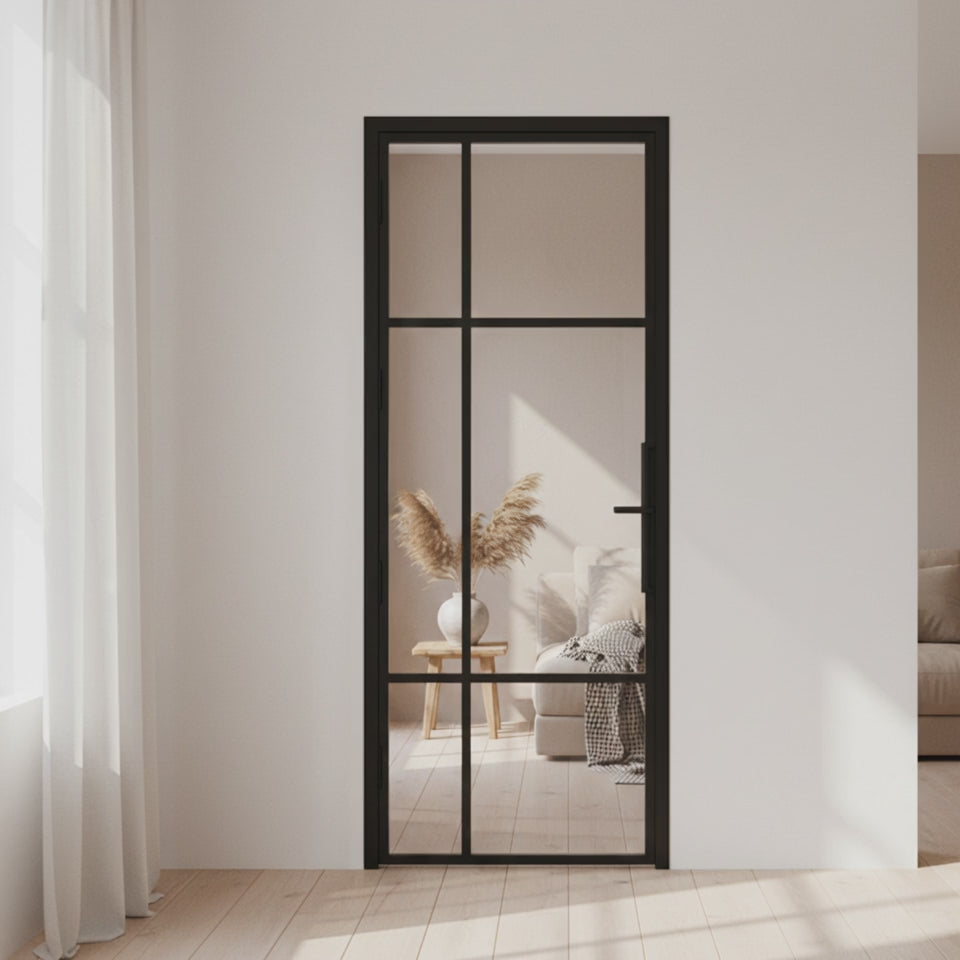6 Lite Interior Steel Glass Door – Outward