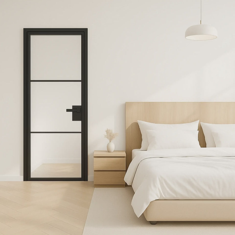 3 Lite Interior Steel French Door