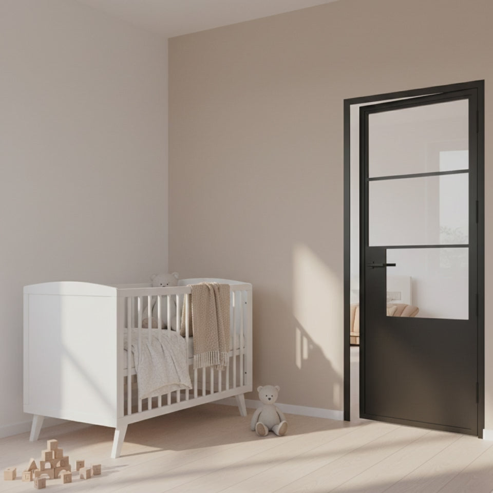 3 Lite Interior Steel Door