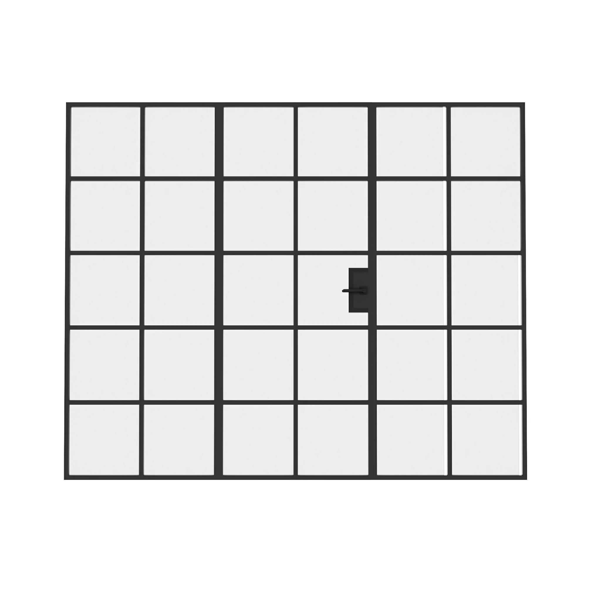 Single Swing Steel & Glass Doors Partition - AlpadaDoors - 