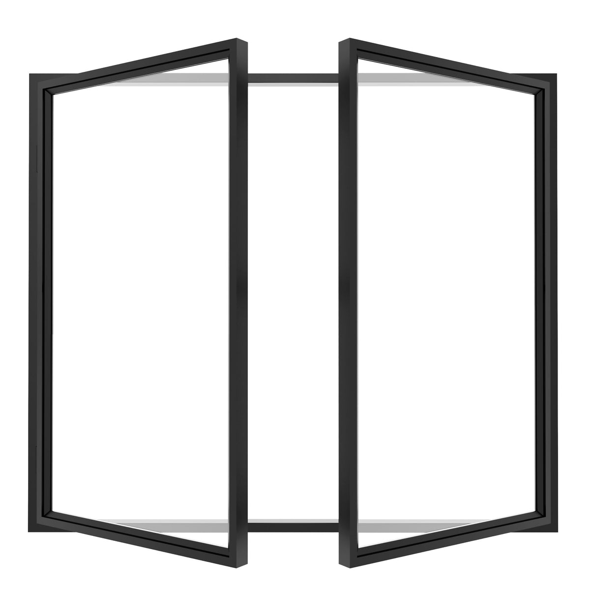 Steel interior Window - Double Casement Square | AlpadaDoors